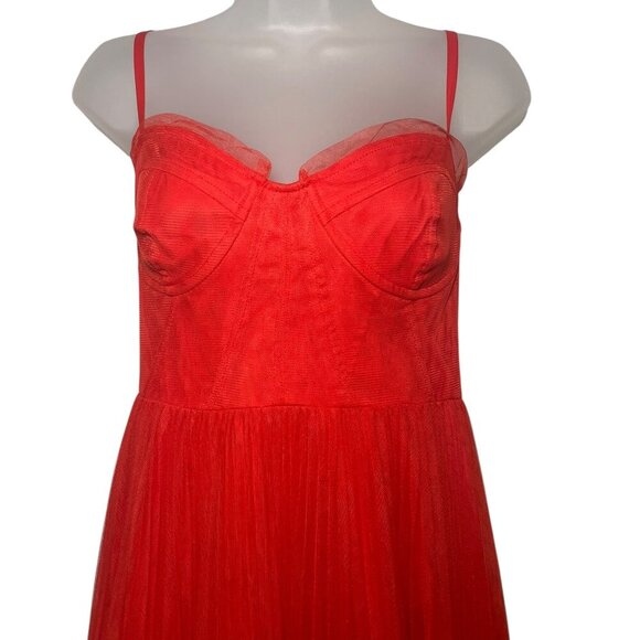 Hutch Carley Tulle Gown Red Maxi Dress Size 14 NWT - Picture 4 of 7